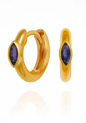 Chrysalis Sapphire Earrings - Gold