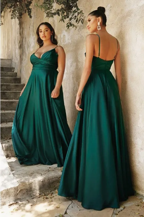 Cinderella Slit Dress V-Neck Dress
