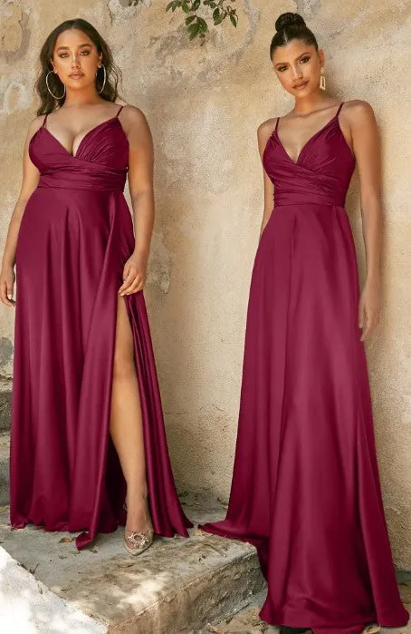 Cinderella Slit Dress V-Neck Dress