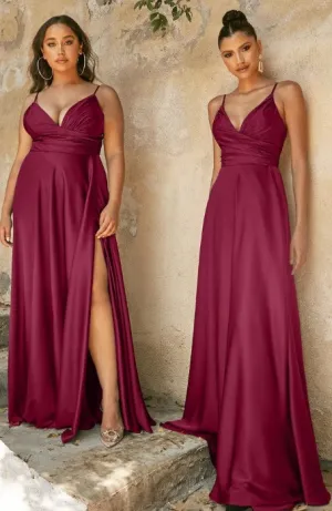 Cinderella Slit Dress V-Neck Dress