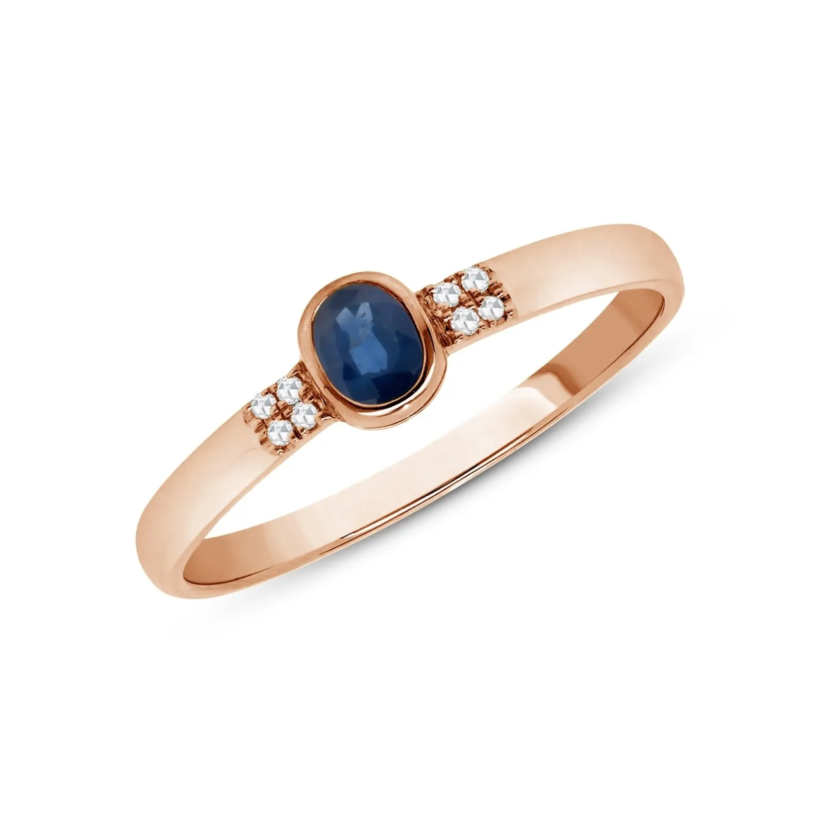 Circle Blue Sapphire Ring