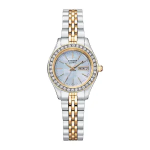 Citizen Quartz Ladies Two Tone Mother of Pearl Dial Watch