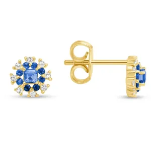 Classic Earrings Blue Sapphire
