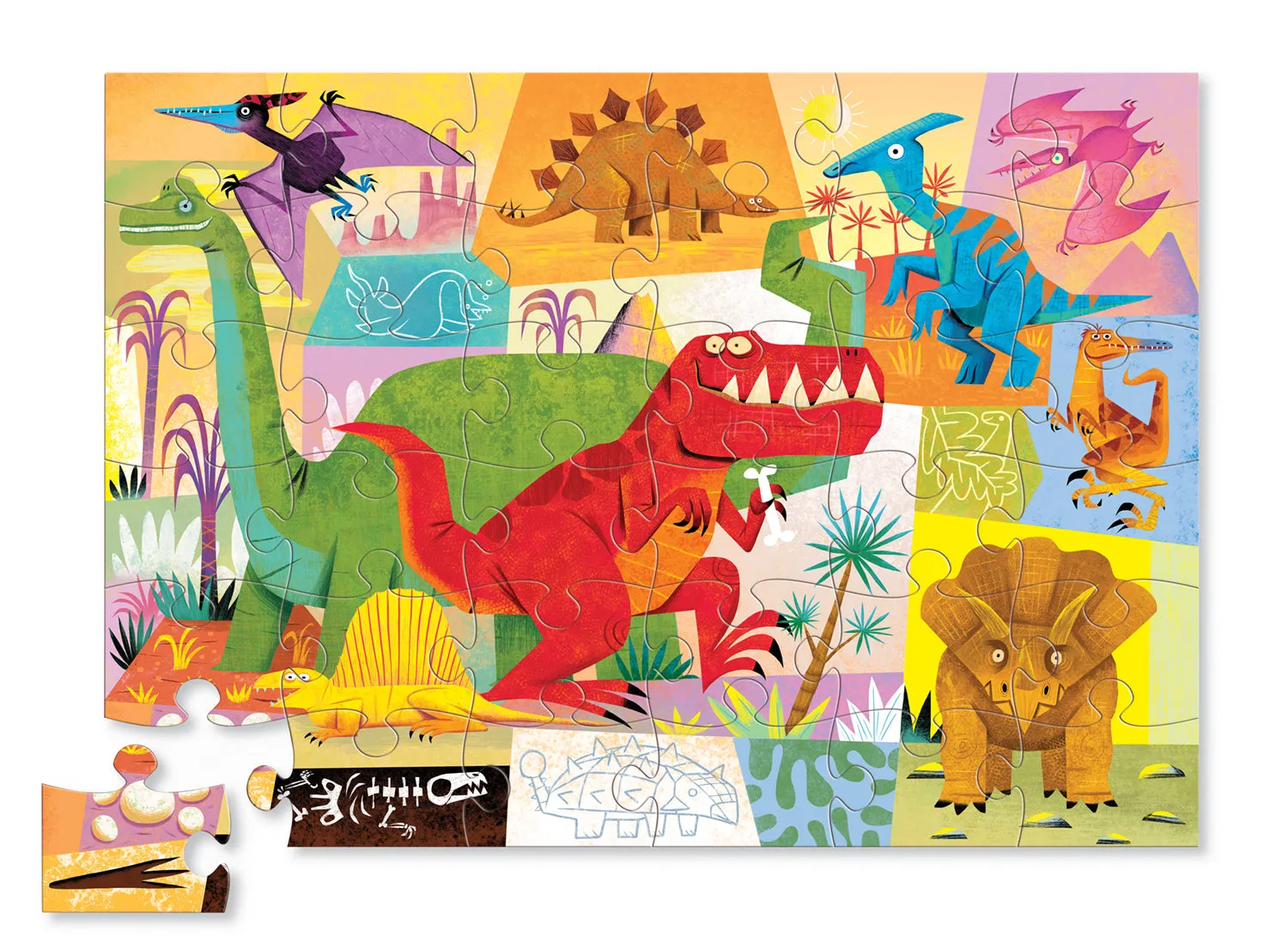 Classic Floor Puzzle - Dinosaur - 36 pieces - 3 