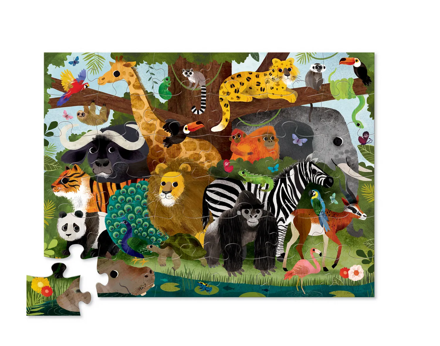 Classic Floor Puzzle - Jungle Friends - 36 pieces - 3 
