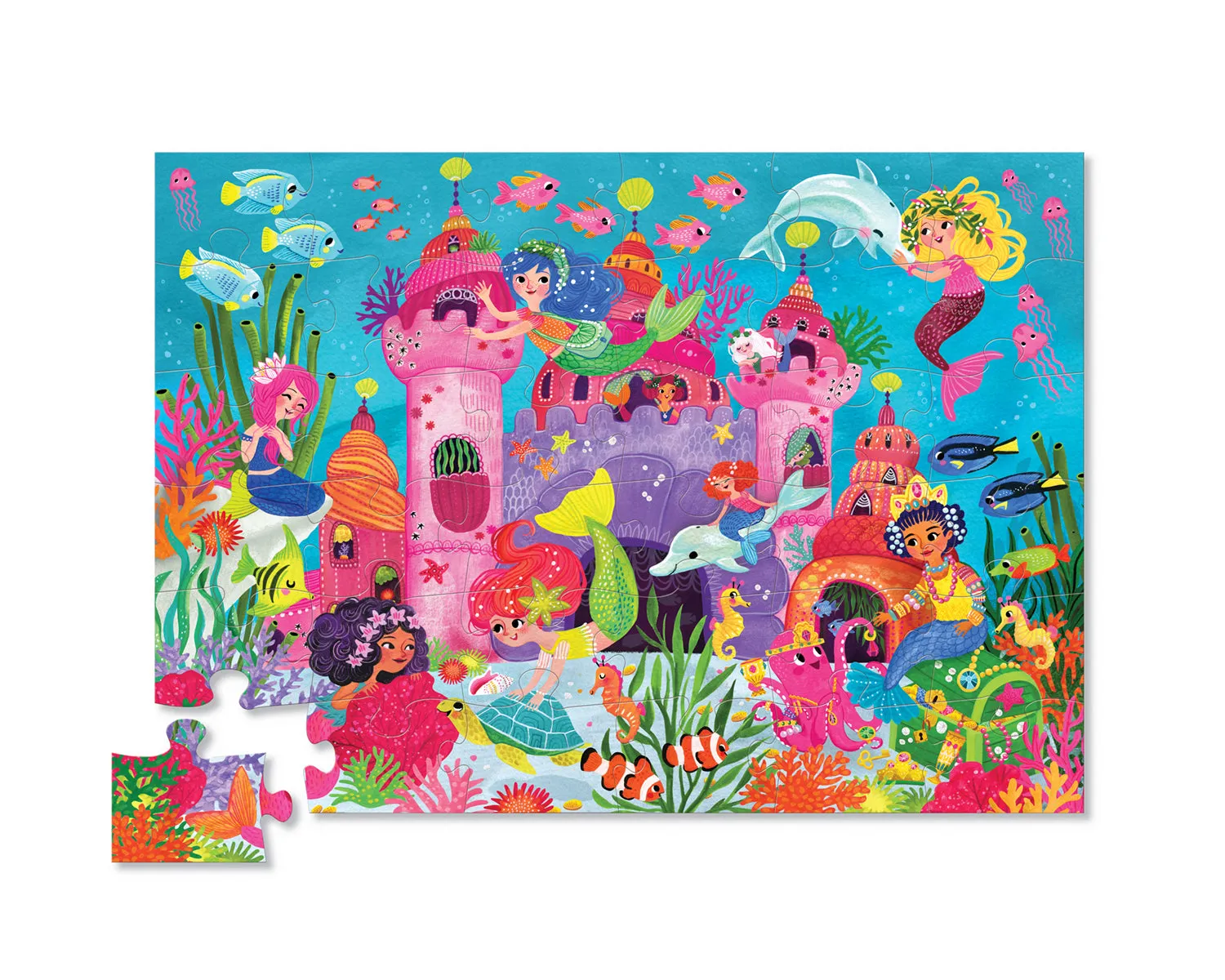 Classic Floor Puzzle - Mermaid Palace - 36 pieces- 3 