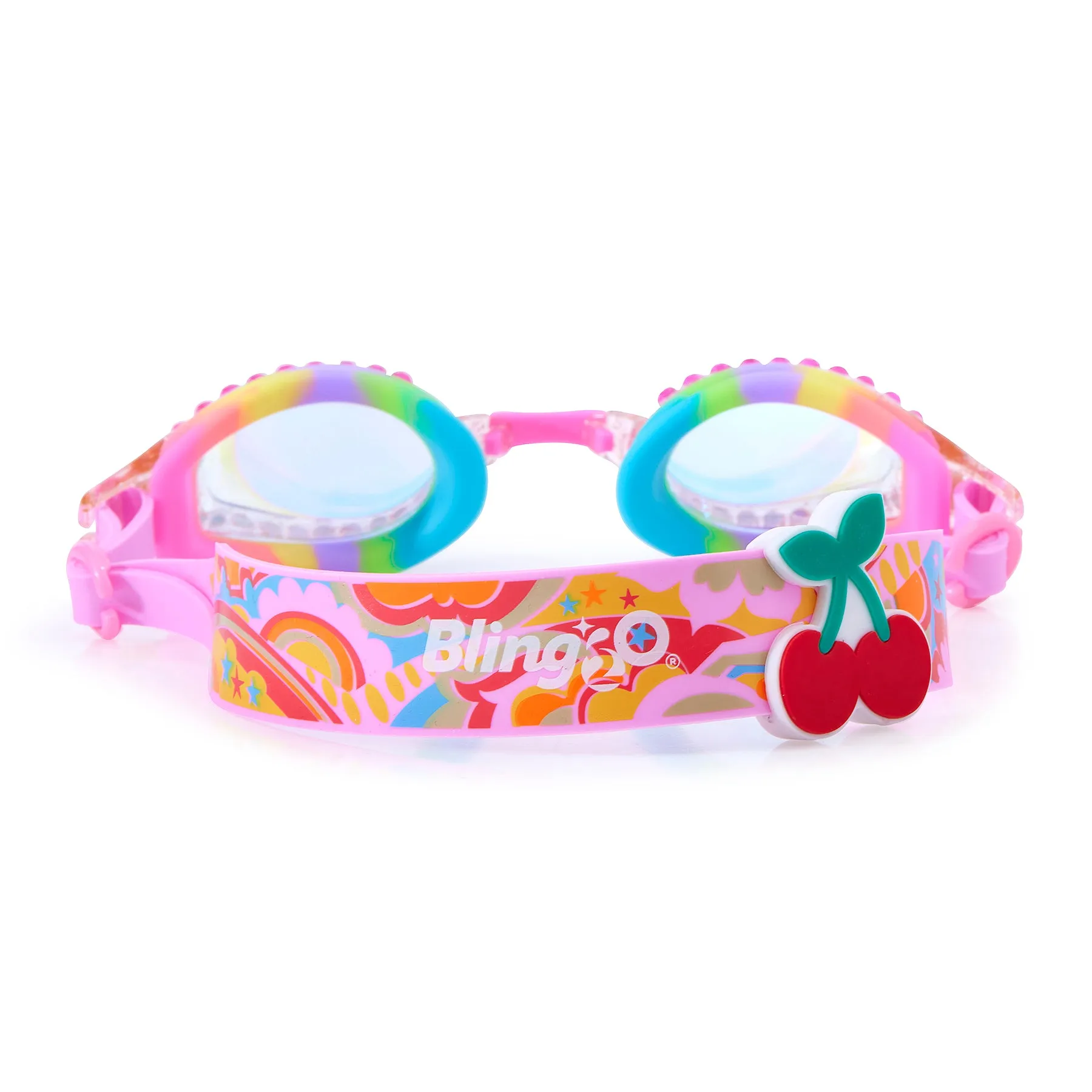 Classic Rainbow Swirl Swim Goggles