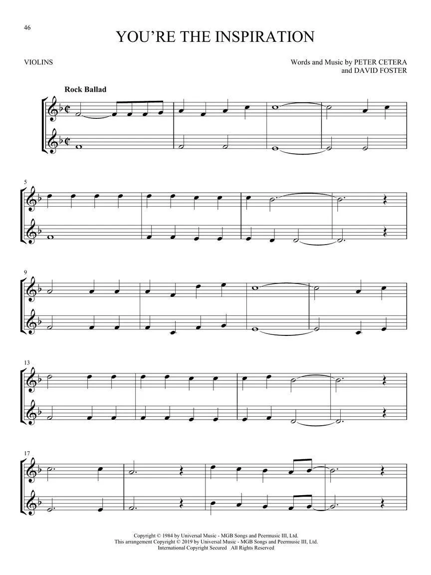 Classic Rock for Two Violins