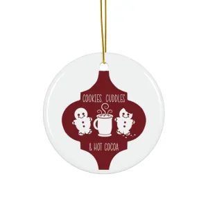 Cocoa Gingerbread Ceramic Disc Ornament       Item #6550247