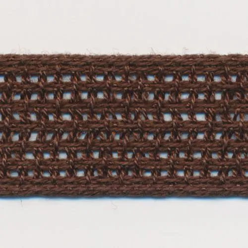 Cotton Mesh Ribbon #36 Dark Brown
