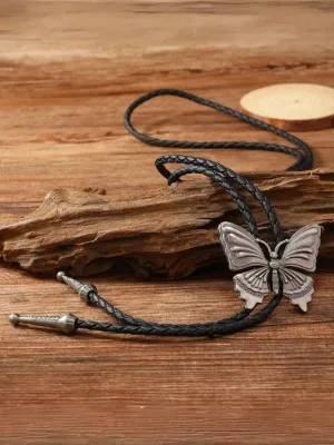 Cowgirl Fun Butterfly Bolo Necklace