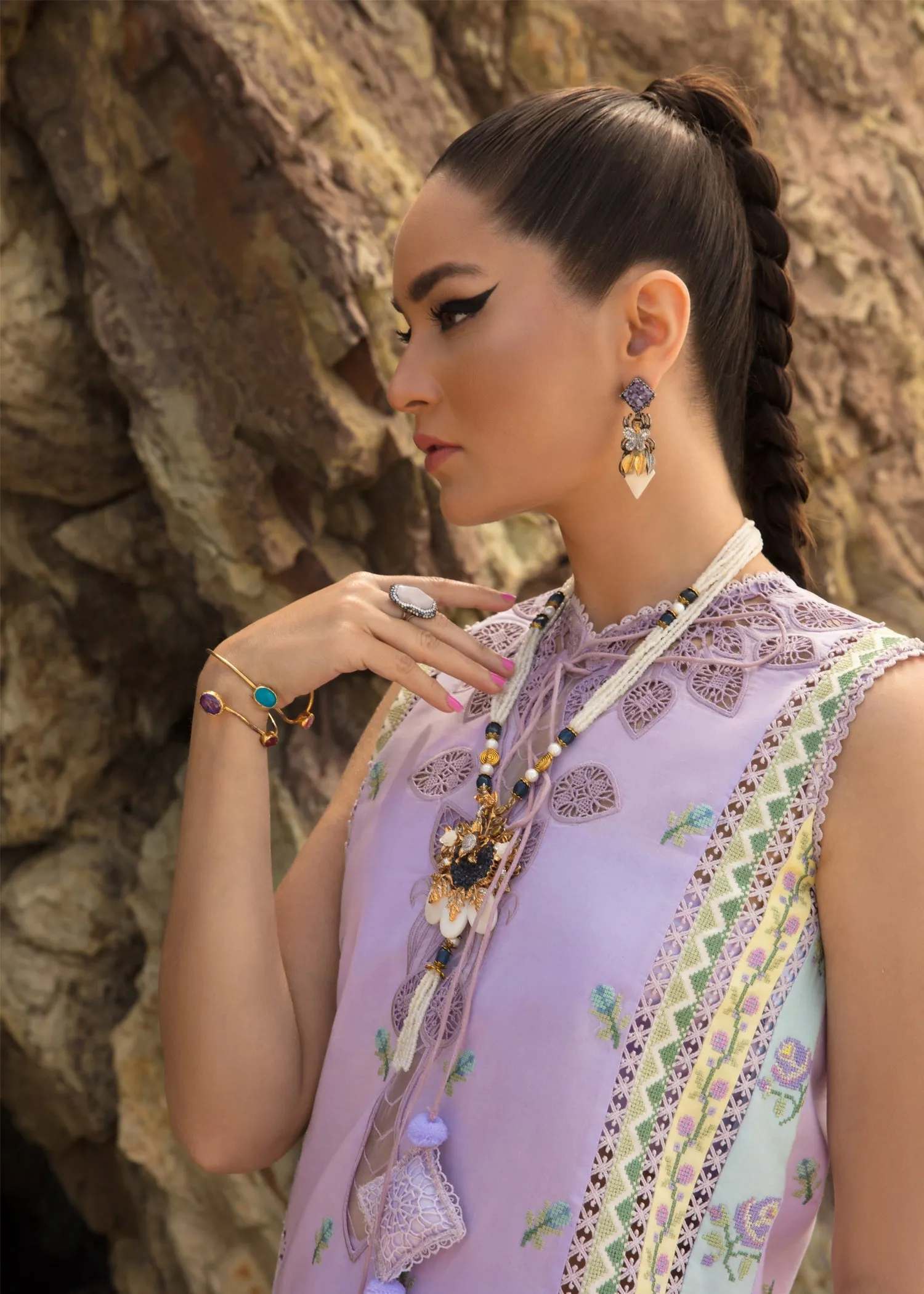 CRIMSON LAWN 2023 BY SAIRA SHAKIRA | An Ode to Cross Stitch