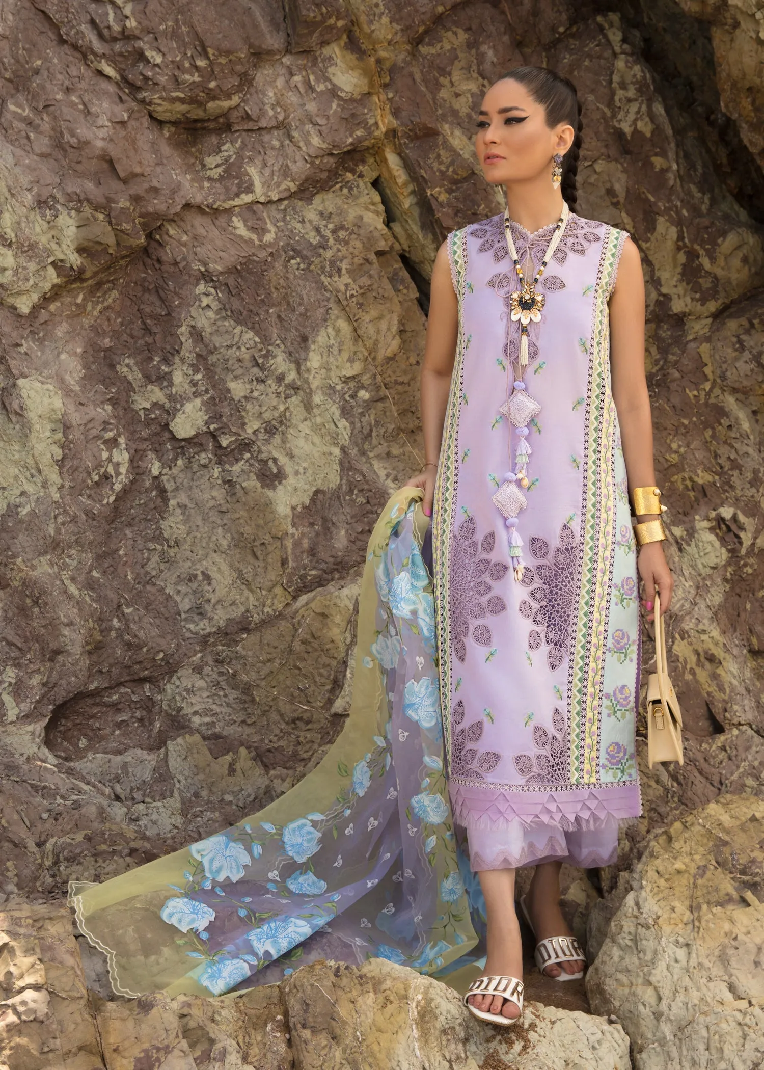 CRIMSON LAWN 2023 BY SAIRA SHAKIRA | An Ode to Cross Stitch