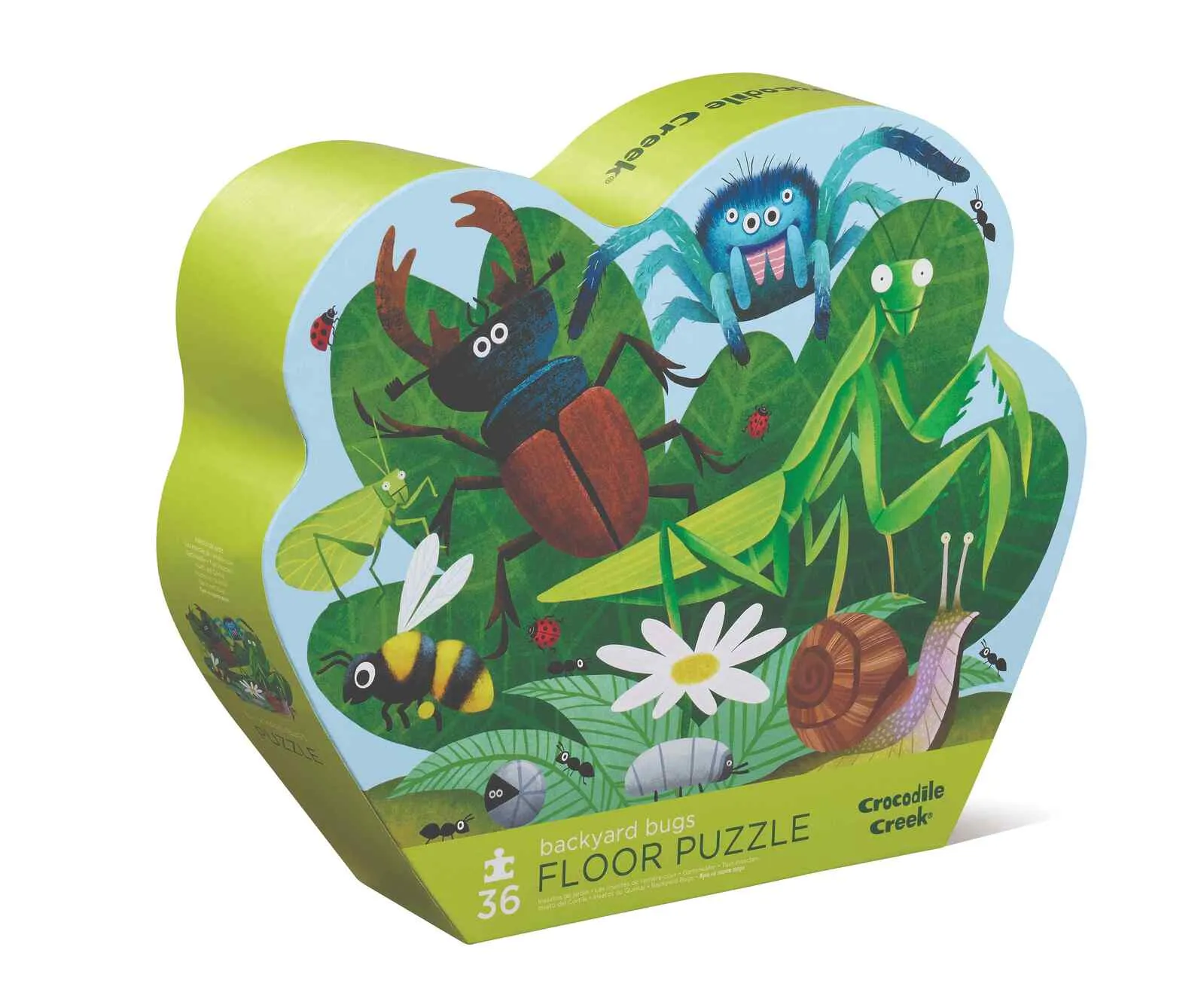Crocodile Creek Classic Floor Puzzle 36 pc - Backyard Bugs