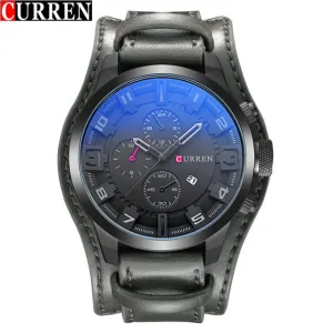 CURREN Men's Sport Brand Quartz Watch Men Wrist Watch Top Brand Luxury Quartz-Watch Leather Strap Military Male Clock Fashion