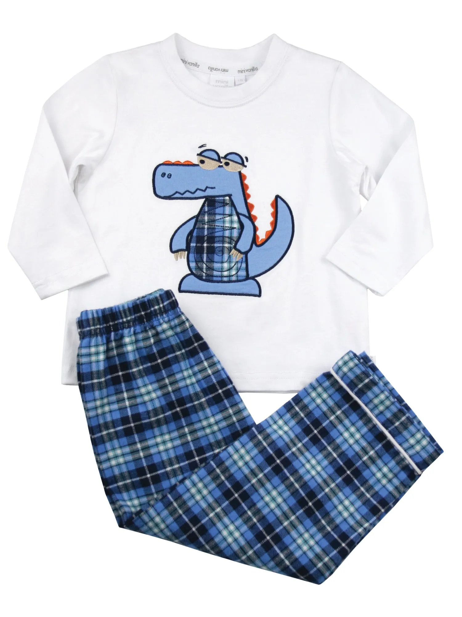Cute Crocodile Morgan Check Boys Pyjamas