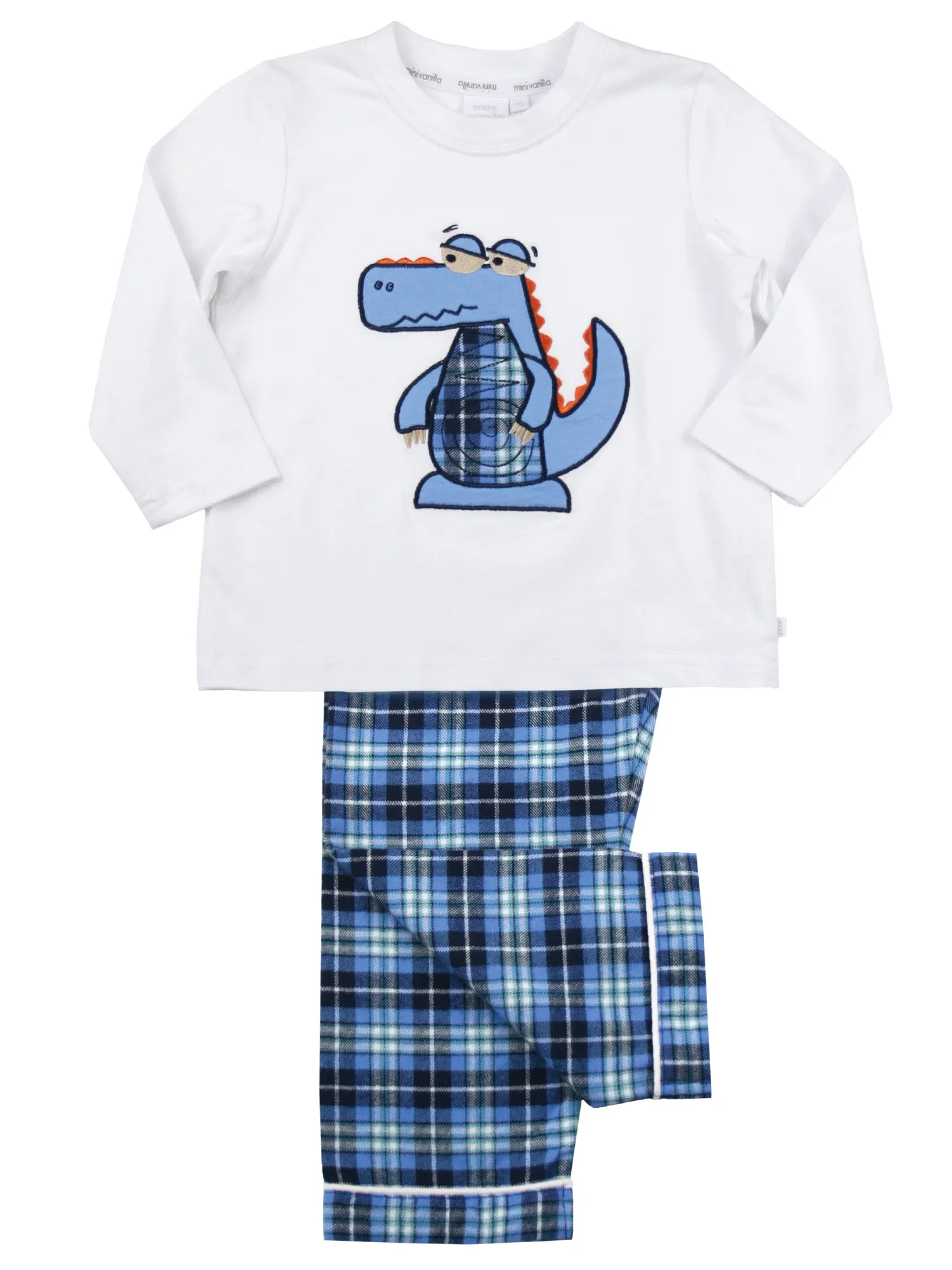 Cute Crocodile Morgan Check Boys Pyjamas