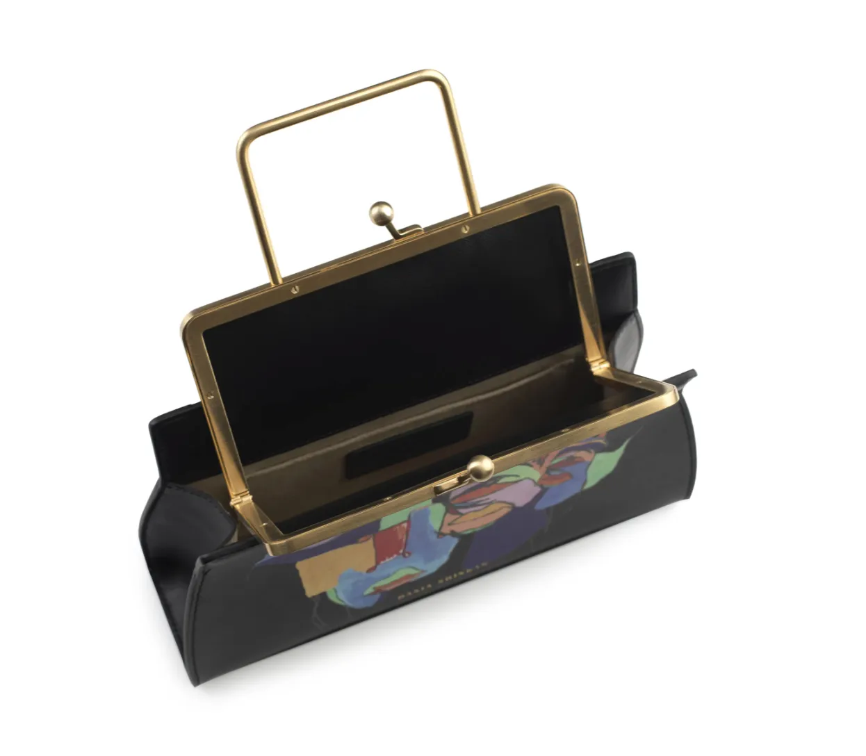DANA - Rose Croc Embossed/ Multicoloured Faces-Print