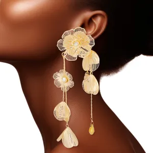 Dangle Gold Cascade Earrings
