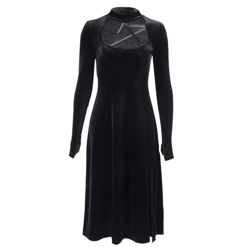 Dark Hollow Mesh Pentagram Dress SD00865