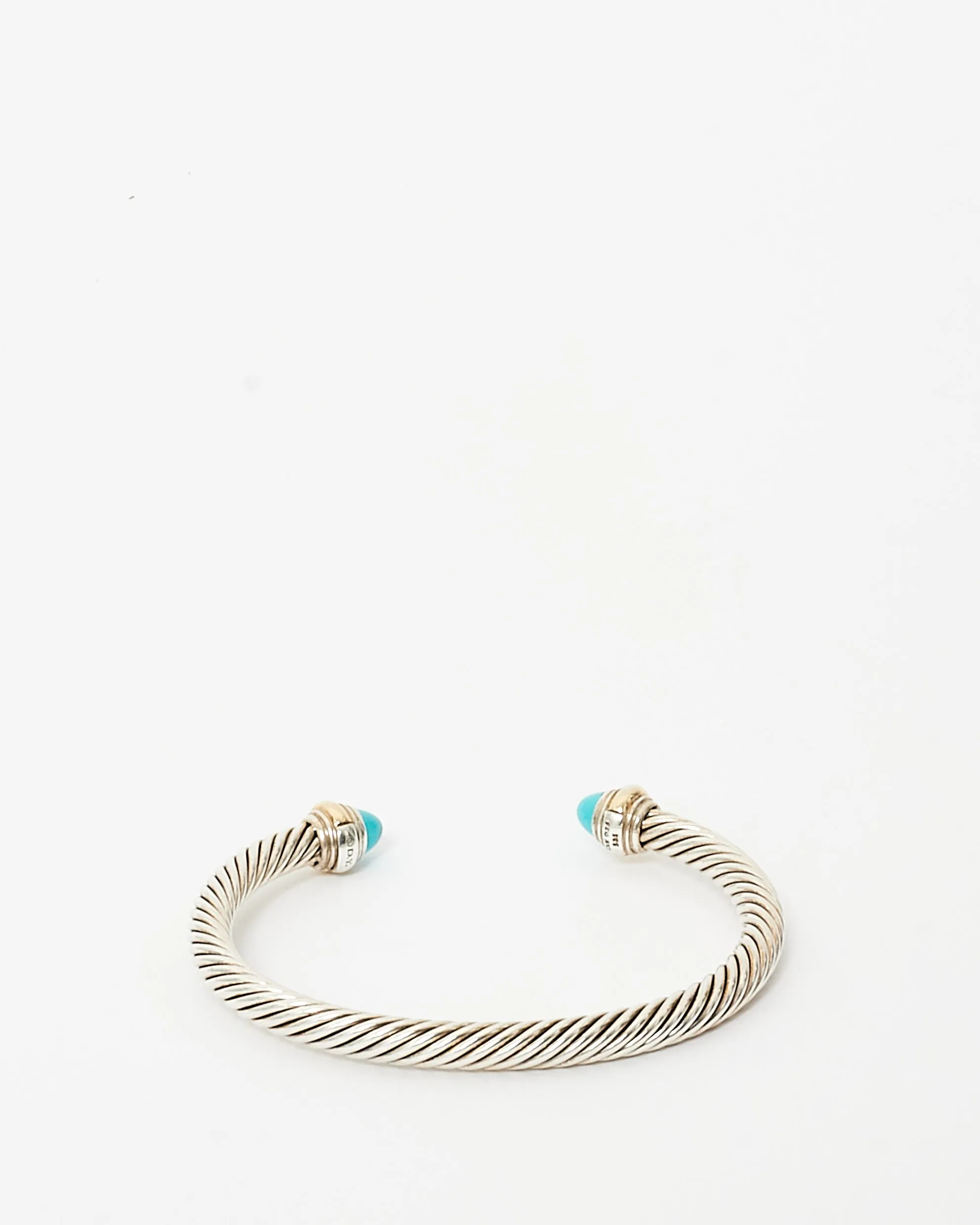 David Yurman Silver & Turquoise Cable Classic Bracelet 5 MM - M