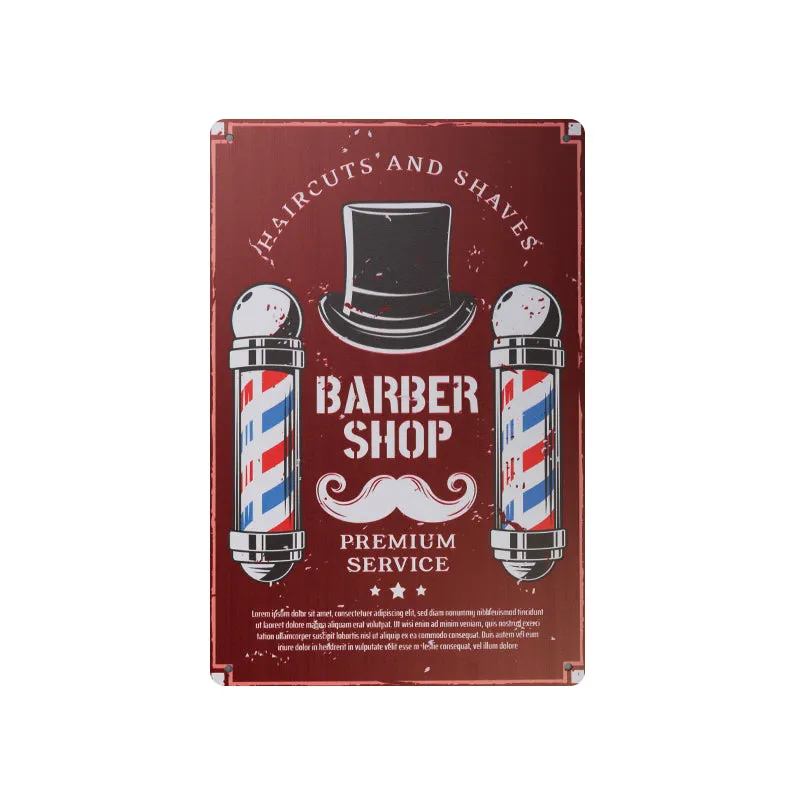 Decorative Plaque for Barber Shop B030 'Harcuts & Shaves'