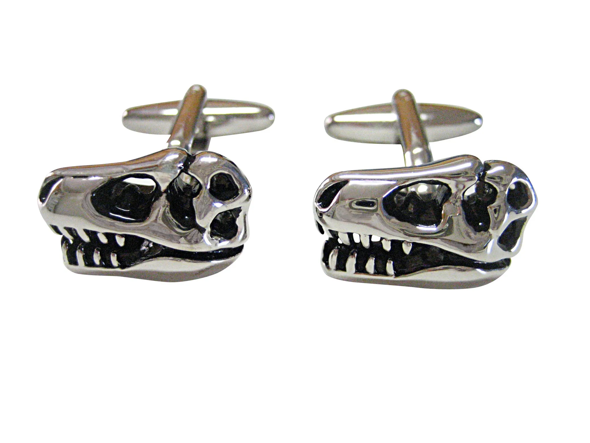Dinosaur Skeleton Fossil Head Cufflinks