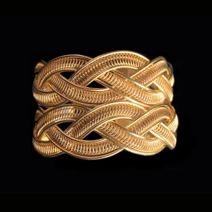 Double Row Braided Cuff Bracelet