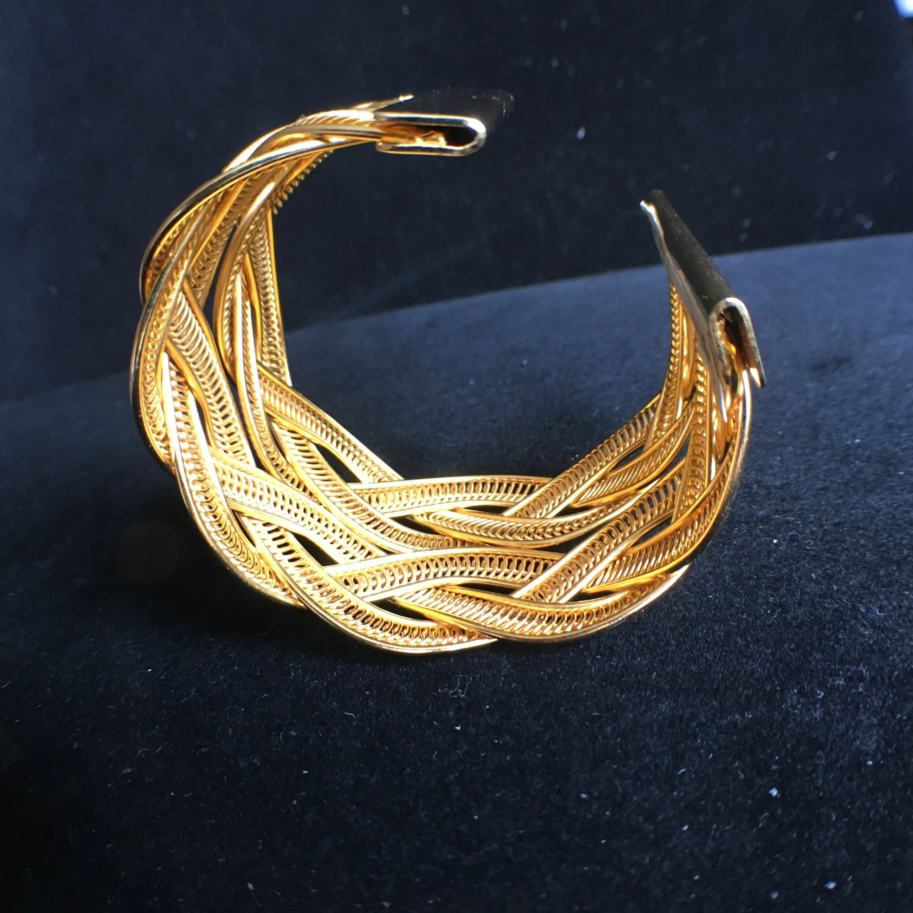 Double Row Braided Cuff Bracelet