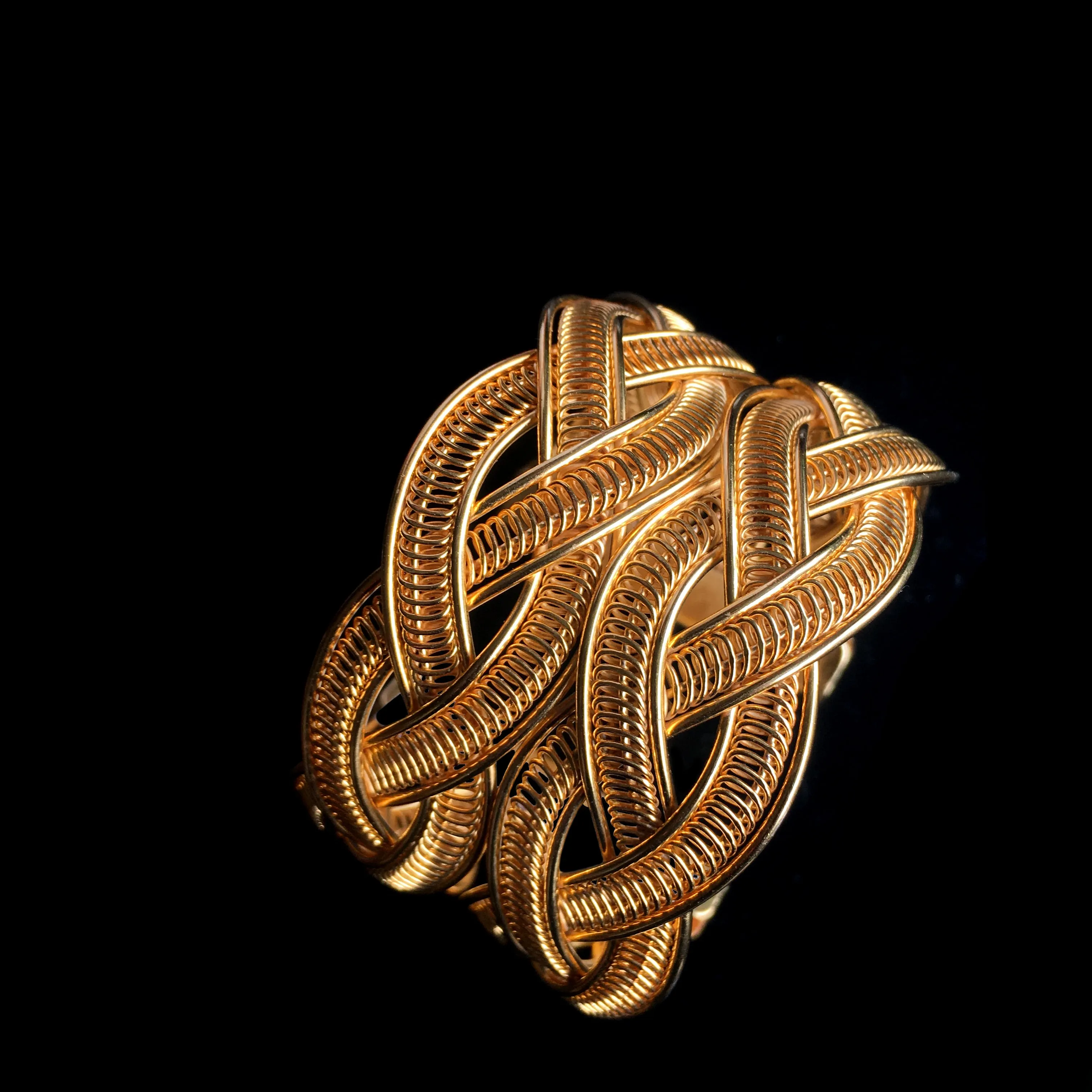 Double Row Braided Cuff Bracelet