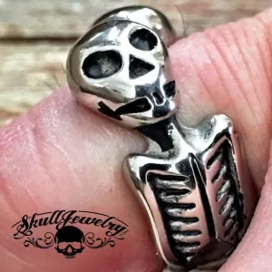 Double Skeleton Skull Ring (#377)