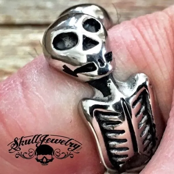 Double Skeleton Skull Ring (#377)