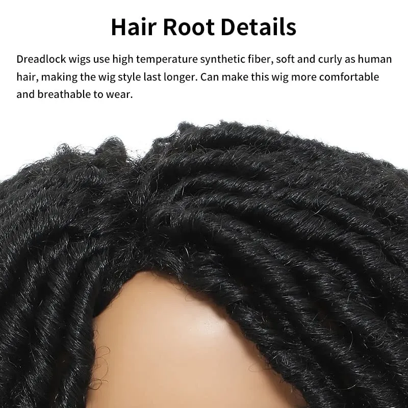 Dreadlock Synthetic Braiding Short Wigs Crochet Twist Braids Wigs Afro Curly Synthetic Hair Braiding Wig African Hairstyle