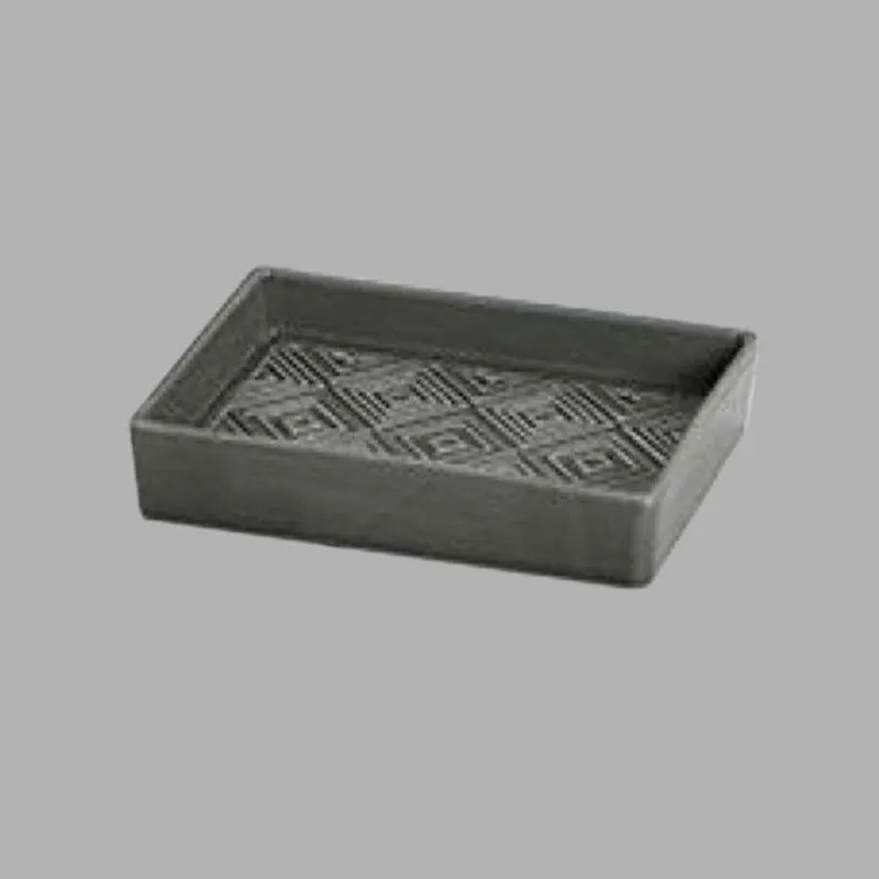 Embossed Charcoal Soap Dish