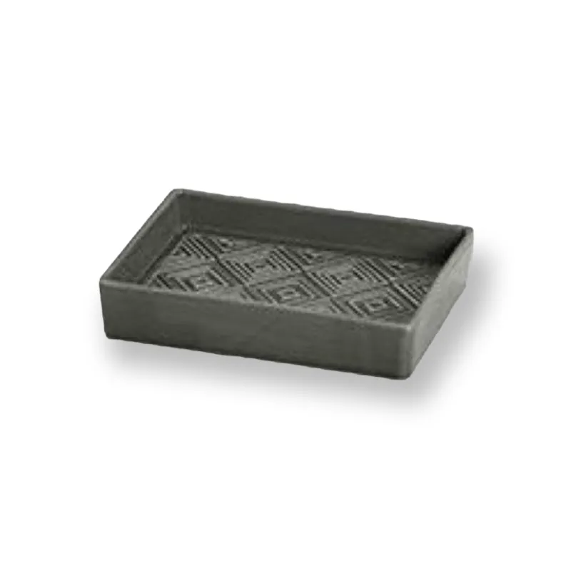 Embossed Charcoal Soap Dish