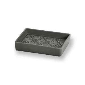 Embossed Charcoal Soap Dish