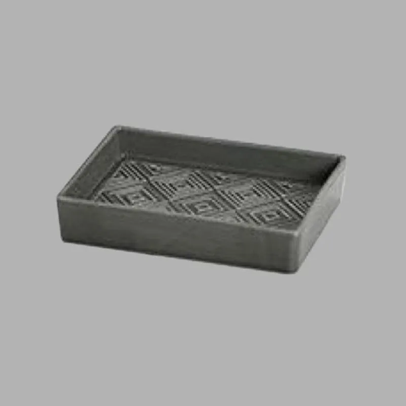 Embossed Charcoal Soap Dish