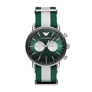 EMPORIO ARMANI Men's Aviator Fashion Quartz Watch