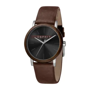 Esprit Men's Plywood Fashion Quartz Brown Watch