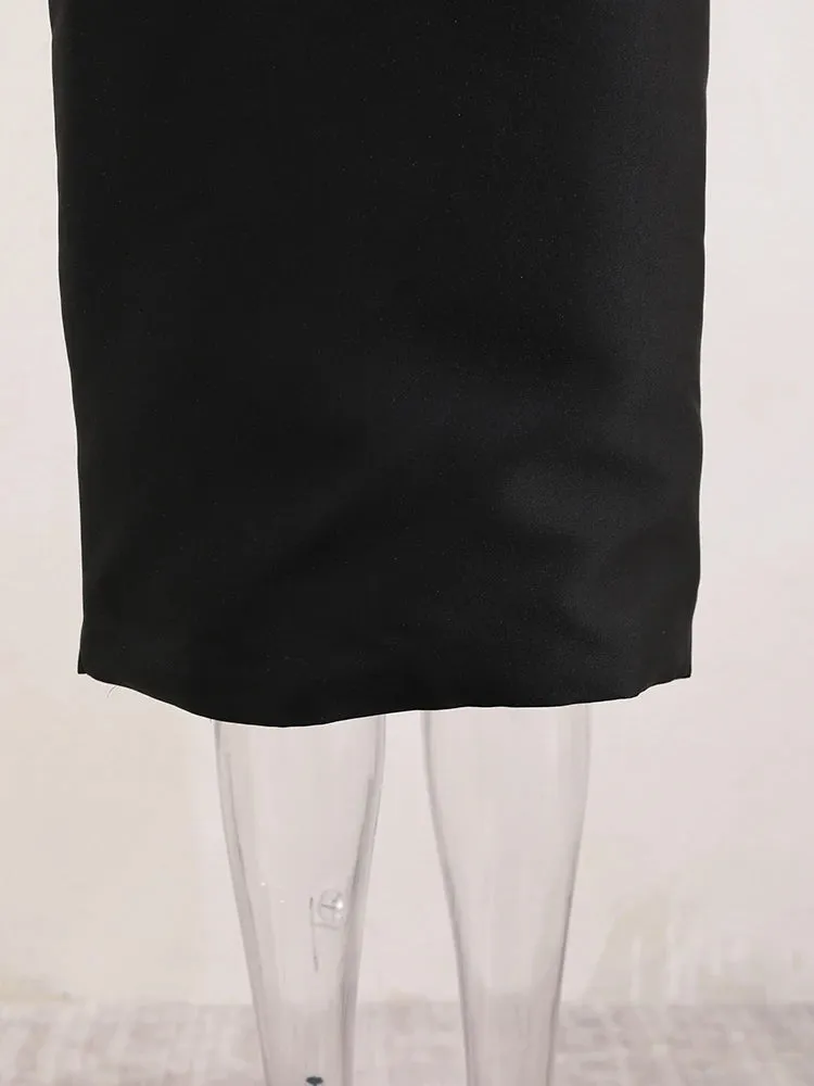 Estelle  Bow Mesh Spliced Dress