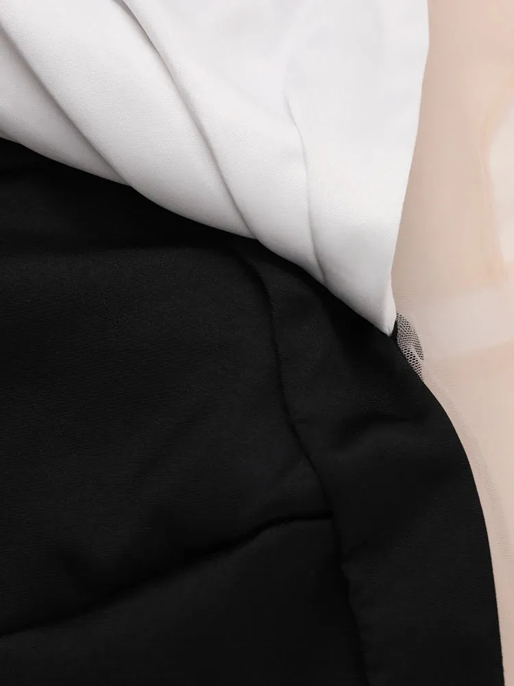 Estelle  Bow Mesh Spliced Dress