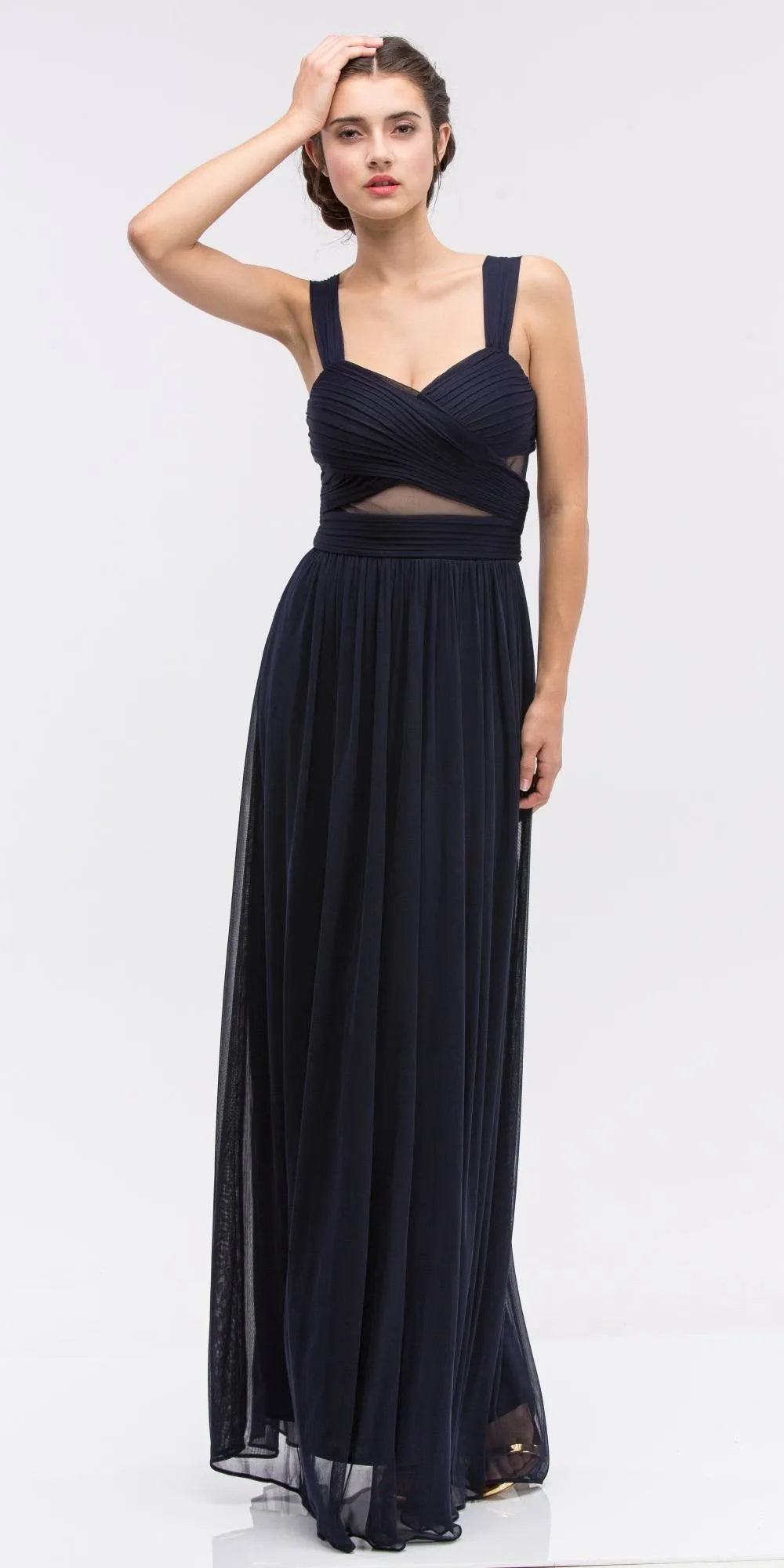 Eureka 5101 Ruched Bodice Sweetheart Gown Cut-Out Midriff