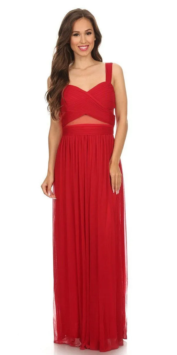 Eureka 5101 Ruched Bodice Sweetheart Gown Cut-Out Midriff