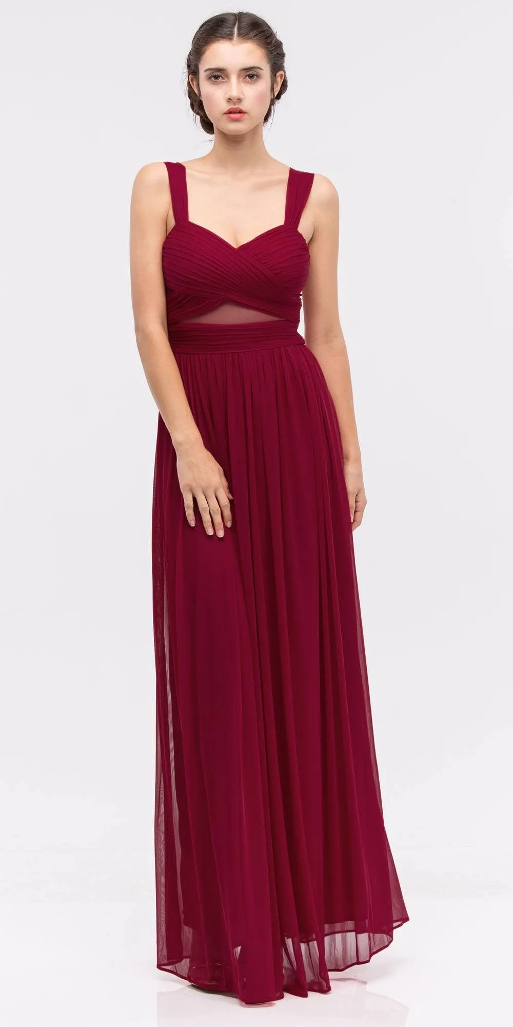 Eureka 5101 Ruched Bodice Sweetheart Gown Cut-Out Midriff
