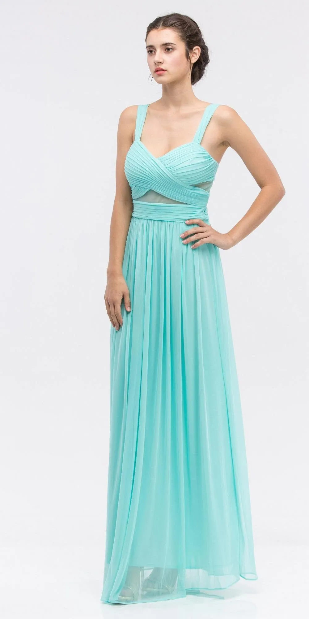 Eureka 5101 Ruched Bodice Sweetheart Gown Cut-Out Midriff