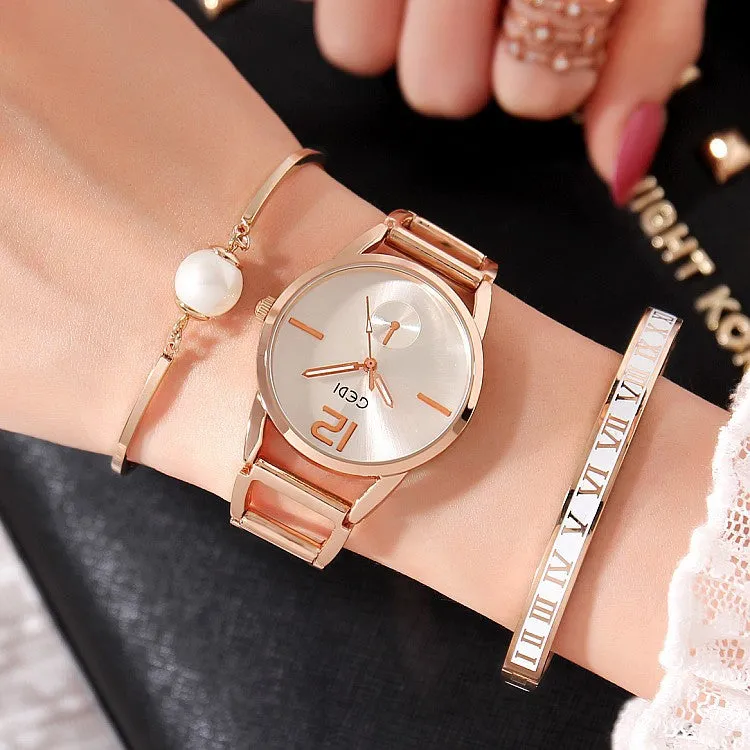 Fashion 3 Pcs Set Bracelet Women's Watch