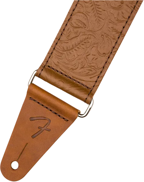 Fender TOOLED LEATHER GUITAR STRAP, 2"