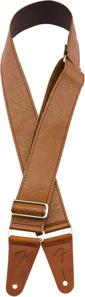 Fender TOOLED LEATHER GUITAR STRAP, 2"