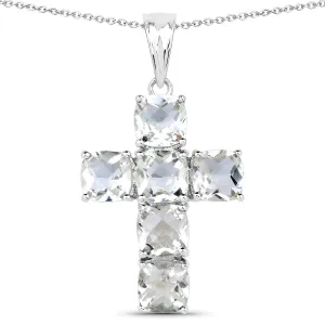 Genuine Green Amethyst Cross Pendant