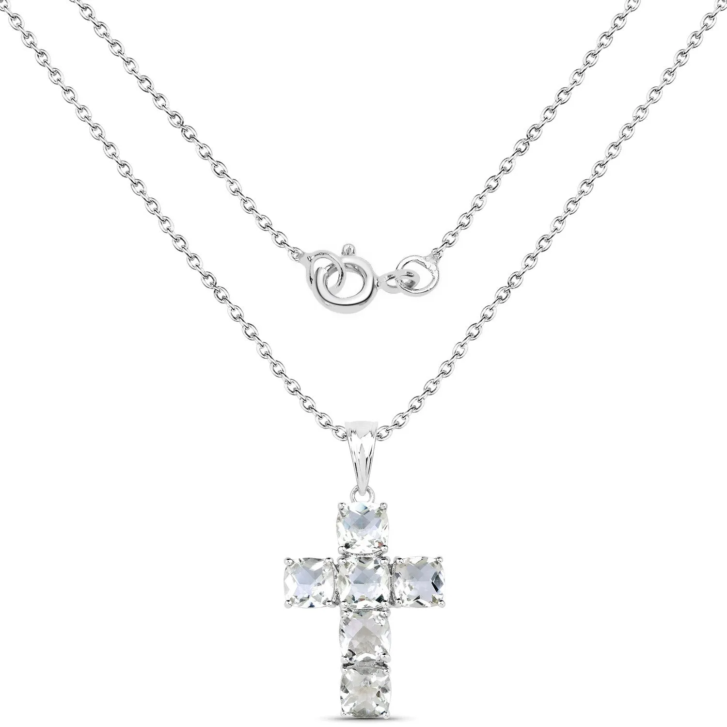 Genuine Green Amethyst Cross Pendant